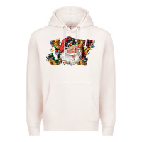 Pale Pink santa joy with sunflowers Premium Hoodie - RanaPortraitStore