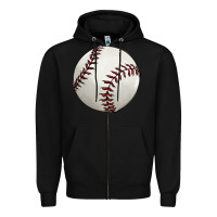 Black baseball ball Zipper Hoodie - FaDigitalArtStudio