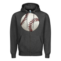 Charcoal Heather baseball ball Zipper Hoodie - FaDigitalArtStudio