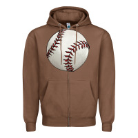 Chestnut baseball ball Zipper Hoodie - FaDigitalArtStudio