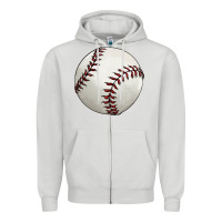 Dove Grey baseball ball Zipper Hoodie - FaDigitalArtStudio