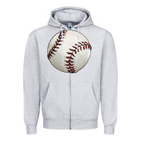 Heather Grey baseball ball Zipper Hoodie - FaDigitalArtStudio