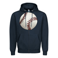 Navy baseball ball Zipper Hoodie - FaDigitalArtStudio