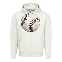 Oatmeal Heather baseball ball Zipper Hoodie - FaDigitalArtStudio