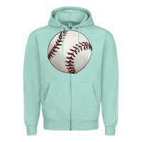 Seafoam baseball ball Zipper Hoodie - FaDigitalArtStudio