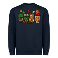 Navy Mexican coffee cups Mexico Heavyweight Sweatshirt - HowdyJamesFarm