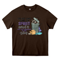 Chocolate Brown spirit animal raccoon Heavy Core Tee - MaliasSmallBusiness