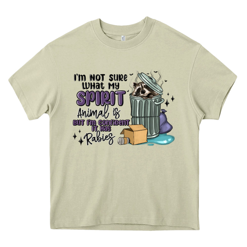 Spirit Animal Raccoon Heavy Core Tee by MaliasSmallBusiness | Teevron