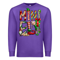 Purple Mini Elf Premium Sweatshirt - CowhideDigitalArt