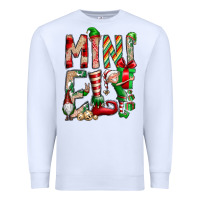 White Mini Elf Premium Sweatshirt - CowhideDigitalArt