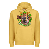 Antique Gold St. Patrick's Day cow Premium Hoodie - FaDigitalArtStudio