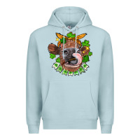 Blue Mist St. Patrick's Day cow Premium Hoodie - FaDigitalArtStudio