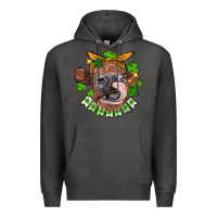 Charcoal Heather St. Patrick's Day cow Premium Hoodie - FaDigitalArtStudio