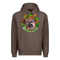 Coffee St. Patrick's Day cow Premium Hoodie - FaDigitalArtStudio