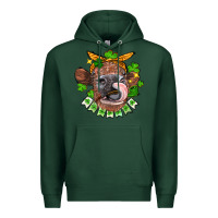 Sports Green St. Patrick's Day cow Premium Hoodie - FaDigitalArtStudio