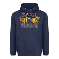 Navy Sweet Summer Heavyweight Hoodie - CowhideDigitalArt