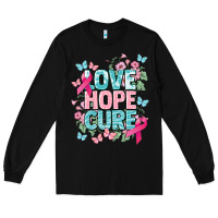 Black Love hope cure cancer Awareness Long Sleeve Tee - HowdyJamesFarm