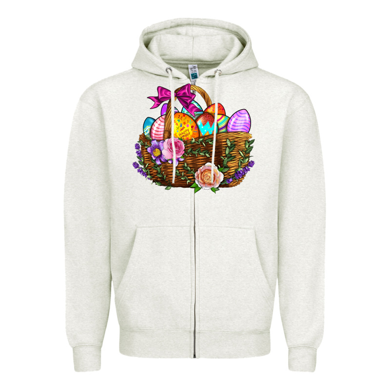 Easter Eggs Hamper Zipper Hoodie by BundleAndBundleShop | Teevron