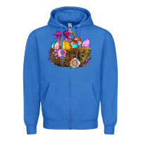 True Royal Easter Eggs Hamper Zipper Hoodie - BundleAndBundleShop