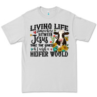 Dove Grey living life somewhere between jesus take the wheel Premium Tee - MaliasSmallBusiness