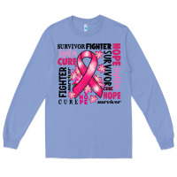 Colony Blue survivor breast cancer ribbon Long Sleeve Tee - RanaPortraitStore