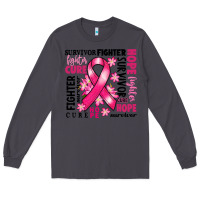Smoke survivor breast cancer ribbon Long Sleeve Tee - RanaPortraitStore