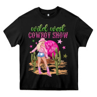 Black wild west cowboy show Heavy Core Tee - NancyCooperArtShop