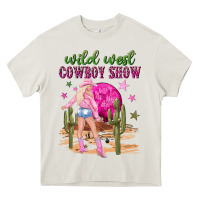 Cream wild west cowboy show Heavy Core Tee - NancyCooperArtShop