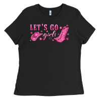 Black lets go girls Ladies Tee - NancyCooperArtShop