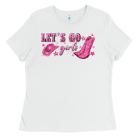 White lets go girls Ladies Tee - NancyCooperArtShop