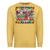Antique Gold Love Christmas cow Premium Sweatshirt - CowhideDigitalArt