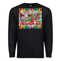 Black Love Christmas cow Premium Sweatshirt - CowhideDigitalArt