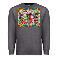 Charcoal Heather Love Christmas cow Premium Sweatshirt - CowhideDigitalArt