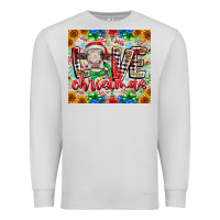 Dove Grey Love Christmas cow Premium Sweatshirt - CowhideDigitalArt