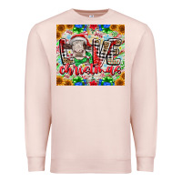 Pale Pink Love Christmas cow Premium Sweatshirt - CowhideDigitalArt