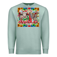 Seafoam Love Christmas cow Premium Sweatshirt - CowhideDigitalArt