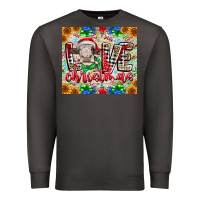 Smoke Love Christmas cow Premium Sweatshirt - CowhideDigitalArt