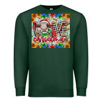 Sports Green Love Christmas cow Premium Sweatshirt - CowhideDigitalArt