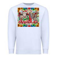 White Love Christmas cow Premium Sweatshirt - CowhideDigitalArt