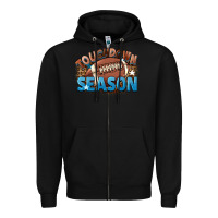 Black touchdown season Zipper Hoodie - FaDigitalArtStudio