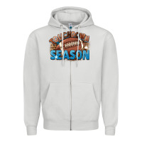 Dove Grey touchdown season Zipper Hoodie - FaDigitalArtStudio