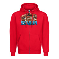 Red touchdown season Zipper Hoodie - FaDigitalArtStudio