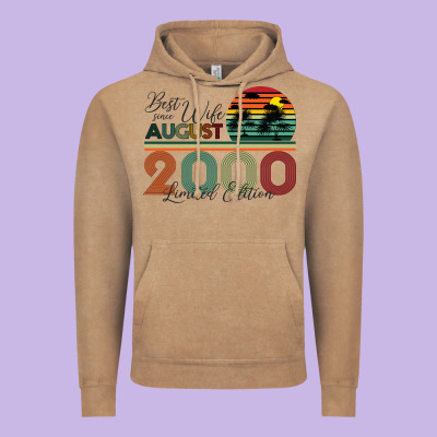 Best Wife Since August 2000 Limited Edition Vintage Hoodie Designed By Bettercallsaul
