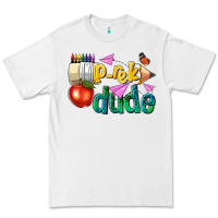 White pre k school pencil dude Premium Tee - NancyCooperArtShop