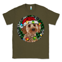 Army Green Cockapoo Christmas Classic Tee - RanaPortraitStore