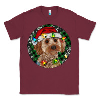 Burgundy Cockapoo Christmas Classic Tee - RanaPortraitStore