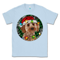 Dusty Blue Cockapoo Christmas Classic Tee - RanaPortraitStore