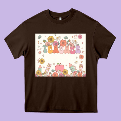 Teacher Custom Name Heavy Core Tee Designed By Jahusdesignshop