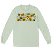 Matcha summer with sunflowers Long Sleeve Tee - TumblerDesignByShophia