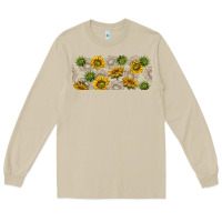 Mushroom summer with sunflowers Long Sleeve Tee - TumblerDesignByShophia